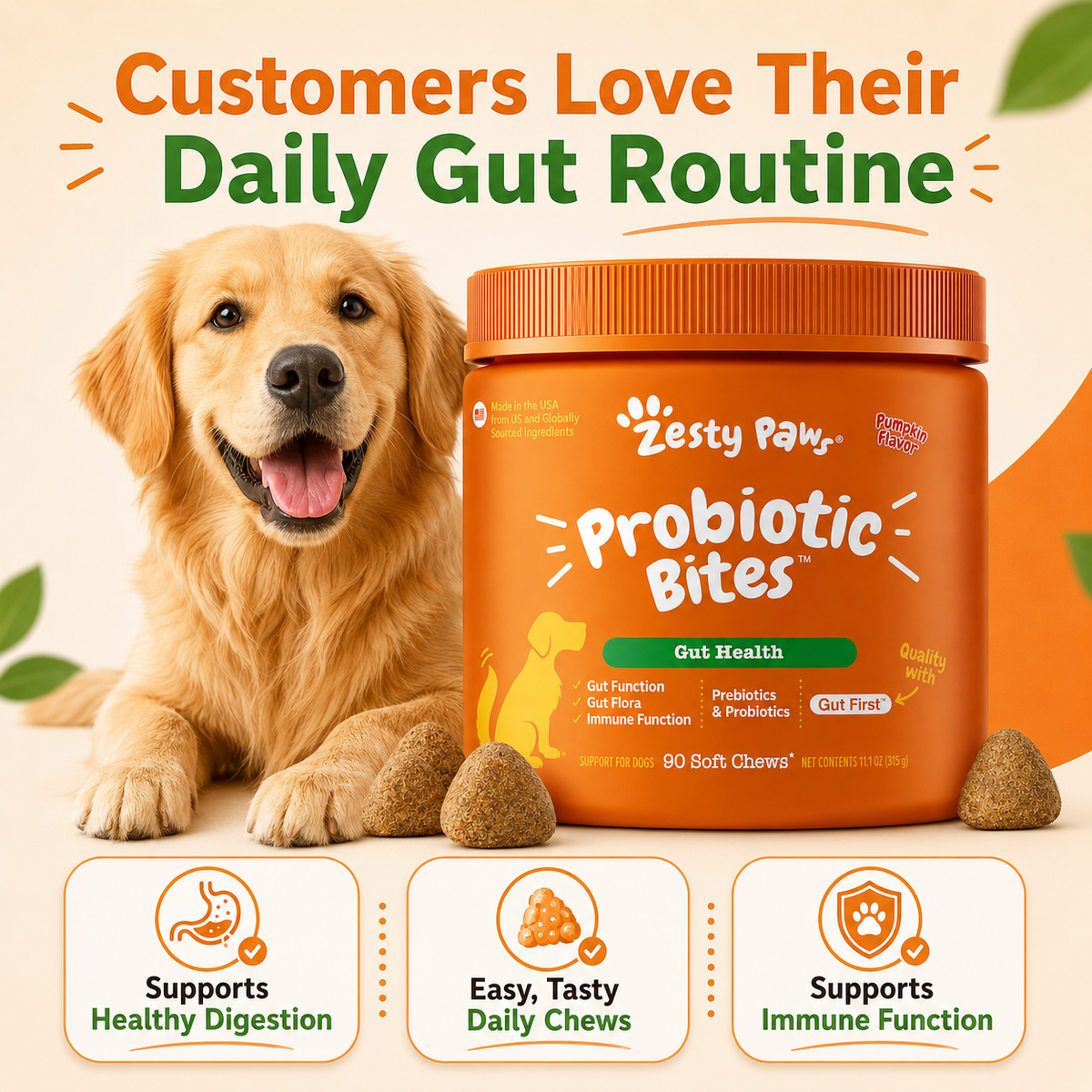 Zesty Paw Probiotic Chews